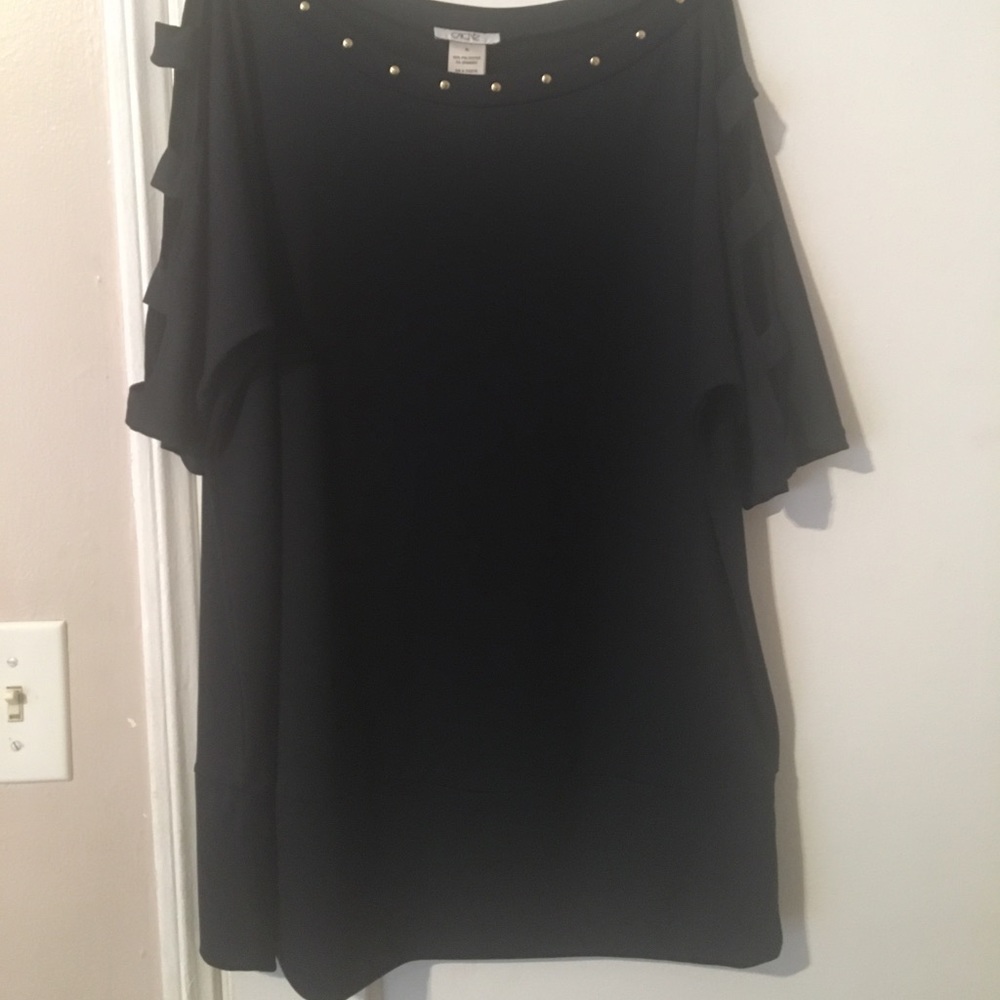 Cache Navy studded top